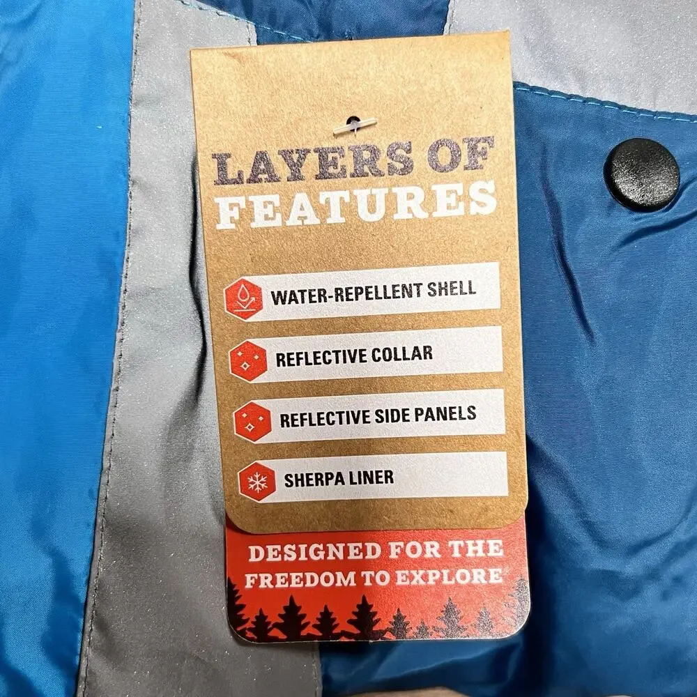 Arcadia Trail XXL Dog Coat Removable Fleece Liner Reflective Water Repel Camping